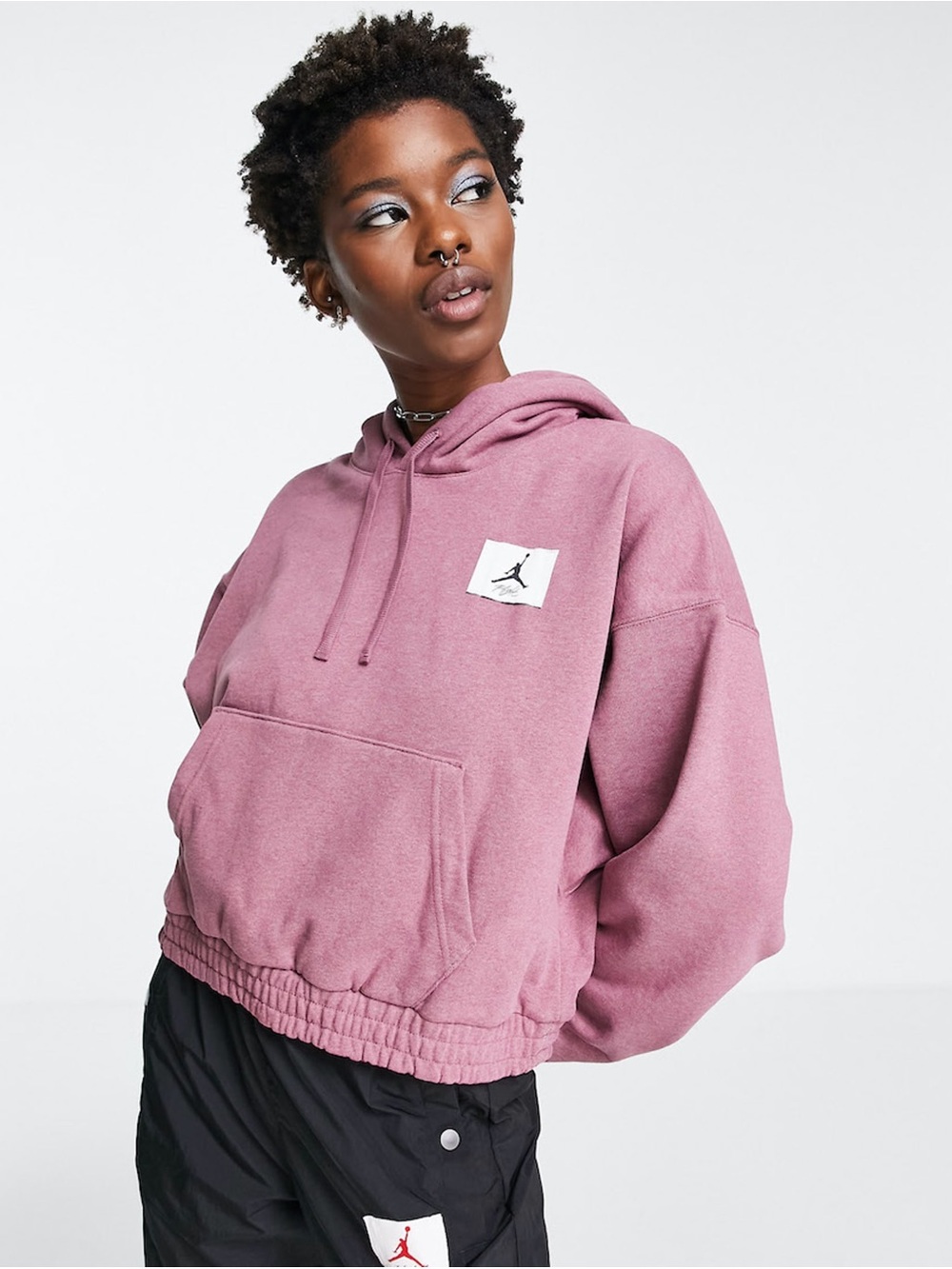 Jordan Women's Essentials Fleece Hoodie in mauve